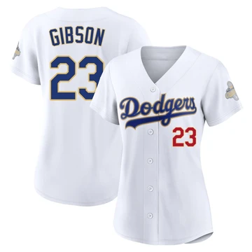 Women's Los Angeles Dodgers Kirk Gibson ＃23 Gold Limited White 2026 Collection Stadium Jersey
