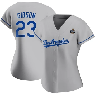 Women's Los Angeles Dodgers Kirk Gibson ＃23 Gray Replica Road 2024 World Series Jersey