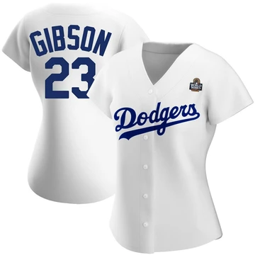 Women's Los Angeles Dodgers Kirk Gibson ＃23 White Authentic Home 2024 World Series Jersey