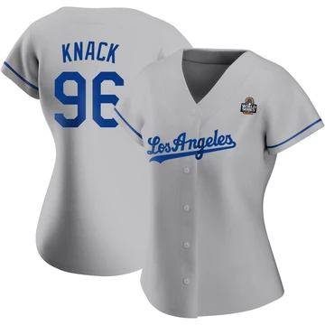 Women's Los Angeles Dodgers Landon Knack ＃96 Gray Authentic Road 2024 World Series Jersey