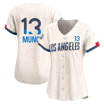 Women's Los Angeles Dodgers Max Muncy ＃13 Cream Limited 2024 City Connect Jersey