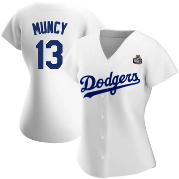 Women's Los Angeles Dodgers Max Muncy ＃13 White Authentic Home 2024 World Series Jersey