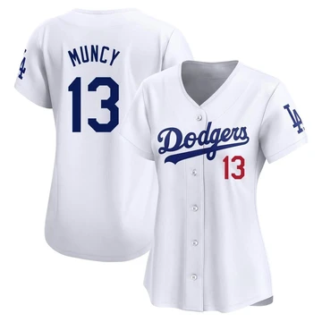 Women's Los Angeles Dodgers Max Muncy ＃13 White Limited Home Jersey