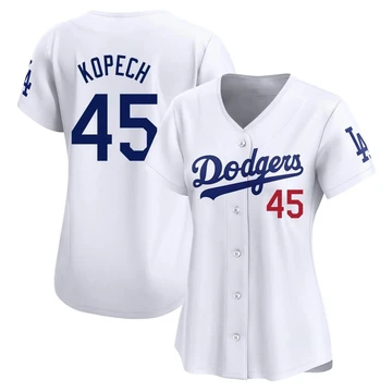Women's Los Angeles Dodgers Michael Kopech ＃45 White Limited Home Jersey