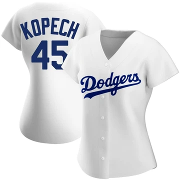 Women's Los Angeles Dodgers Michael Kopech ＃45 White Replica Home Jersey