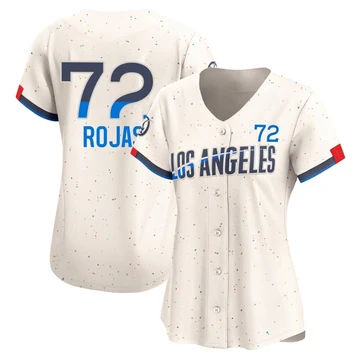 Women's Los Angeles Dodgers Miguel Rojas ＃72 Cream Limited 2024 City Connect Jersey