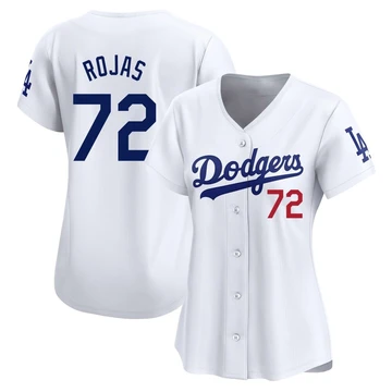 Women's Los Angeles Dodgers Miguel Rojas ＃72 White Limited Home Jersey