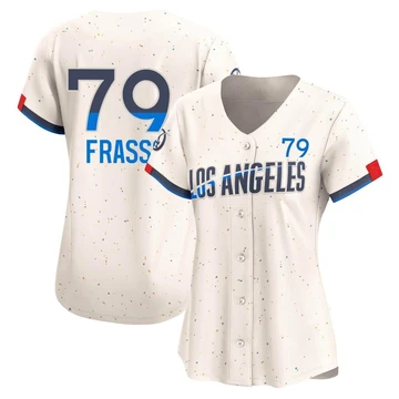 Women's Los Angeles Dodgers Nick Frasso ＃79 Cream Limited 2024 City Connect Jersey