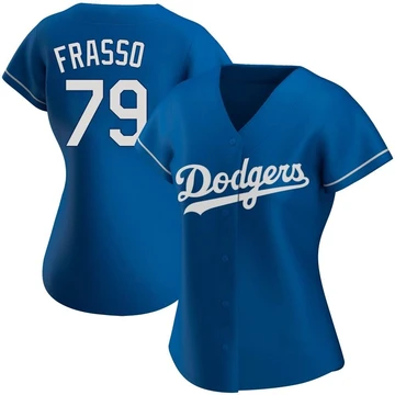 Women's Los Angeles Dodgers Nick Frasso ＃79 Royal Replica Alternate Jersey