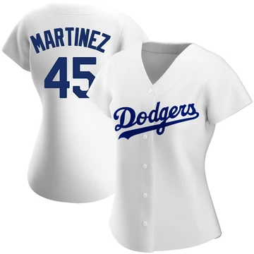 Women's Los Angeles Dodgers Pedro Martinez ＃45 White Replica Home Jersey