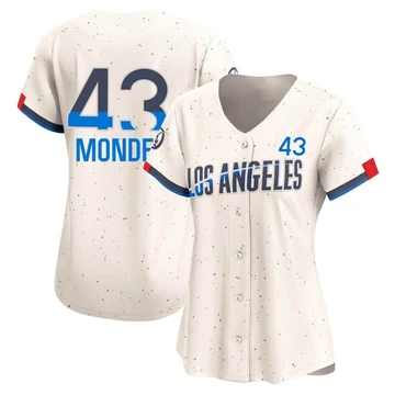Women's Los Angeles Dodgers Raul Mondesi ＃43 Cream Limited 2024 City Connect Jersey