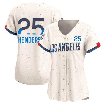 Women's Los Angeles Dodgers Rickey Henderson ＃25 Cream Limited 2024 City Connect Jersey