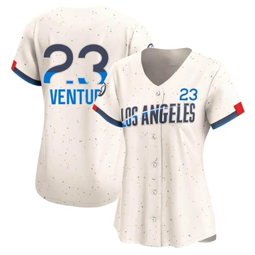 Women's Los Angeles Dodgers Robin Ventura ＃23 Cream Limited 2024 City Connect Jersey