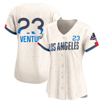 Women's Los Angeles Dodgers Robin Ventura ＃23 Cream Limited 2024 City Connect World Series Champions Jersey