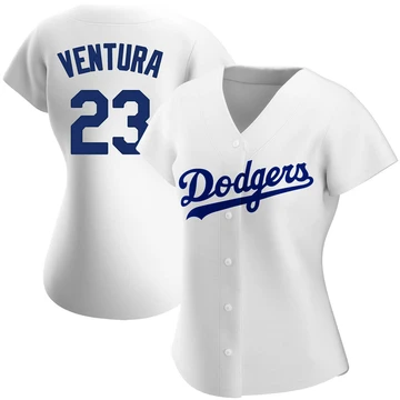 Women's Los Angeles Dodgers Robin Ventura ＃23 White Replica Home Jersey