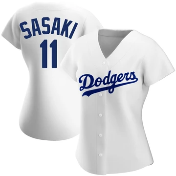 Women's Los Angeles Dodgers Roki Sasaki ＃11 White Replica Home Jersey
