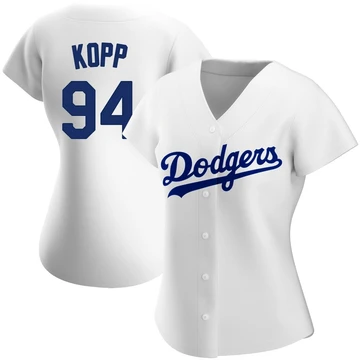 Women's Los Angeles Dodgers Ronan Kopp ＃94 White Replica Home Jersey