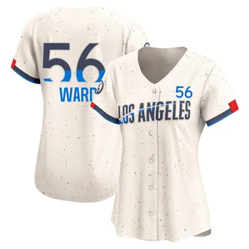 Women's Los Angeles Dodgers Ryan Ward ＃56 Cream Limited 2024 City Connect Jersey