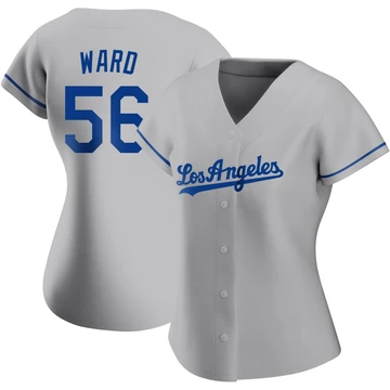 Women's Los Angeles Dodgers Ryan Ward ＃56 Gray Replica Road Jersey