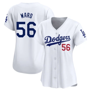 Women's Los Angeles Dodgers Ryan Ward ＃56 White Limited Home Jersey
