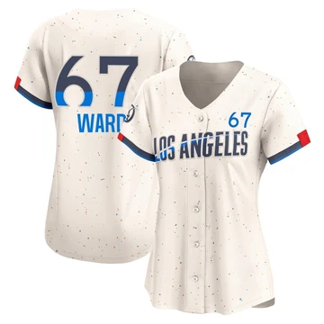 Women's Los Angeles Dodgers Ryan Ward ＃67 Cream Limited 2024 City Connect Jersey