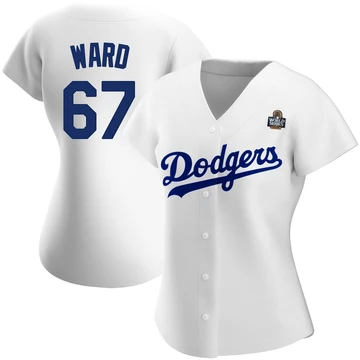 Women's Los Angeles Dodgers Ryan Ward ＃67 White Authentic Home 2024 World Series Jersey