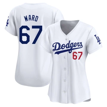 Women's Los Angeles Dodgers Ryan Ward ＃67 White Limited Home Jersey