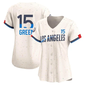 Women's Los Angeles Dodgers Shawn Green ＃15 Cream Limited 2024 City Connect Jersey