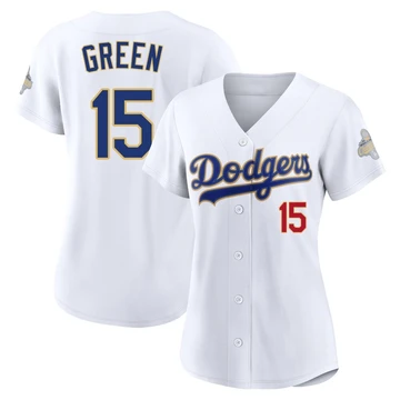Women's Los Angeles Dodgers Shawn Green ＃15 Gold Limited White 2026 Collection Stadium Jersey