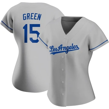 Women's Los Angeles Dodgers Shawn Green ＃15 Gray Replica Road Jersey