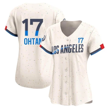 Women's Los Angeles Dodgers Shohei Ohtani ＃17 Cream Limited 2024 City Connect Jersey