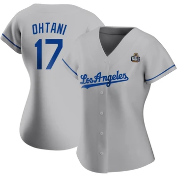Women's Los Angeles Dodgers Shohei Ohtani ＃17 Gray Replica Road 2024 World Series Jersey