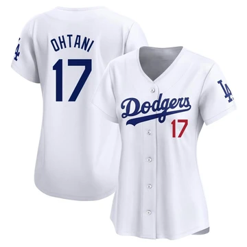 Women's Los Angeles Dodgers Shohei Ohtani ＃17 White Limited Home Jersey