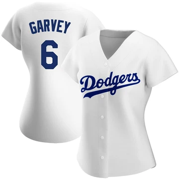 Women's Los Angeles Dodgers Steve Garvey ＃6 White Authentic Home Jersey