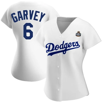 Women's Los Angeles Dodgers Steve Garvey ＃6 White Replica Home 2024 World Series Jersey
