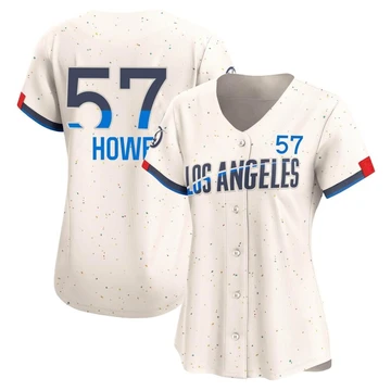 Women's Los Angeles Dodgers Steve Howe ＃57 Cream Limited 2024 City Connect Jersey