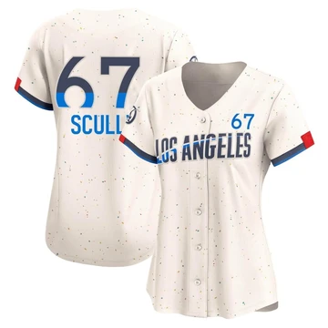 Women's Los Angeles Dodgers Vin Scully ＃67 Cream Limited 2024 City Connect Jersey