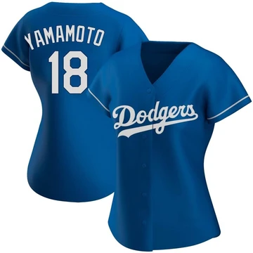 Women's Los Angeles Dodgers Yoshinobu Yamamoto ＃18 Royal Replica Alternate Jersey