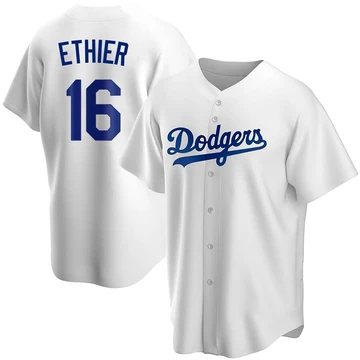 Youth Los Angeles Dodgers Andre Ethier ＃16 White Replica Home Jersey