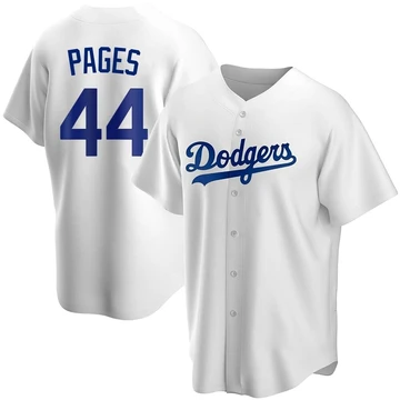 Youth Los Angeles Dodgers Andy Pages ＃44 White Replica Home Jersey