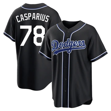 Youth Los Angeles Dodgers Ben Casparius ＃78 Black Replica Fashion Out Jersey