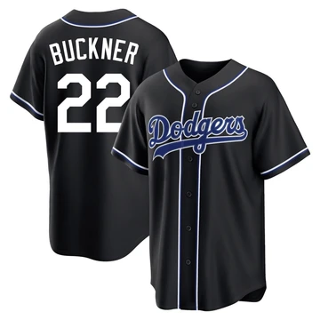 Youth Los Angeles Dodgers Bill Buckner ＃22 Black Replica Fashion Out Jersey