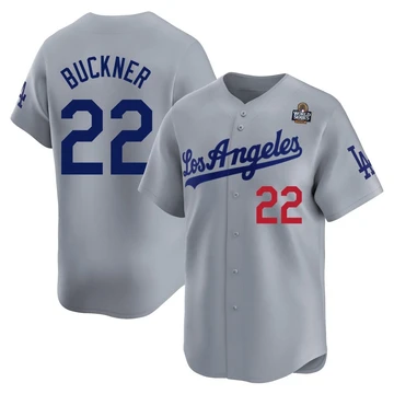Youth Los Angeles Dodgers Bill Buckner ＃22 Gray Limited Away 2024 World Series Jersey