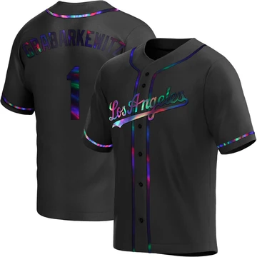 Youth Los Angeles Dodgers Billy Grabarkewitz ＃1 Black Replica Holographic Alternate Jersey