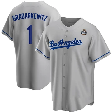 Youth Los Angeles Dodgers Billy Grabarkewitz ＃1 Gray Replica Road 2024 World Series Jersey