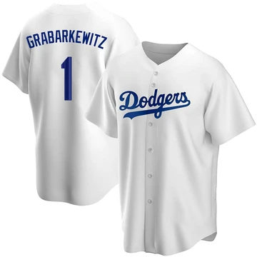 Youth Los Angeles Dodgers Billy Grabarkewitz ＃1 White Replica Home Jersey