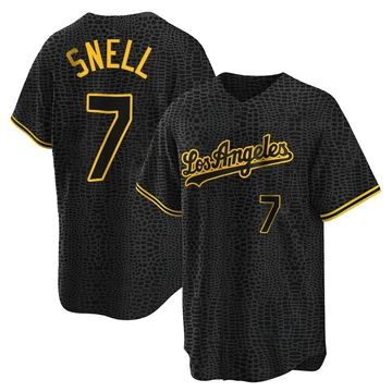 Youth Los Angeles Dodgers Blake Snell ＃7 Black Replica Snake Skin City Jersey