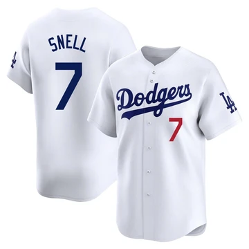 Youth Los Angeles Dodgers Blake Snell ＃7 White Limited Home Jersey