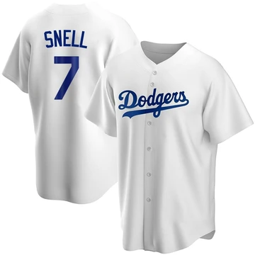 Youth Los Angeles Dodgers Blake Snell ＃7 White Replica Home Jersey