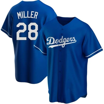 Youth Los Angeles Dodgers Bobby Miller ＃28 Royal Replica Alternate Jersey